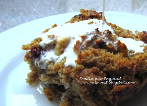 Spiced Apple Cranberry Bread Pudding