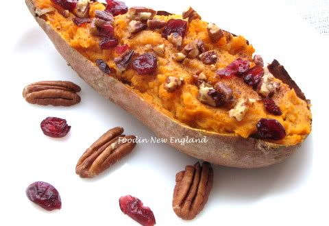 Twice baked Vanilla Bean Sweet Potatoes