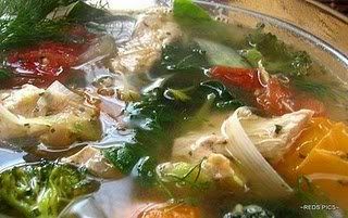grilled chicken fennel soup