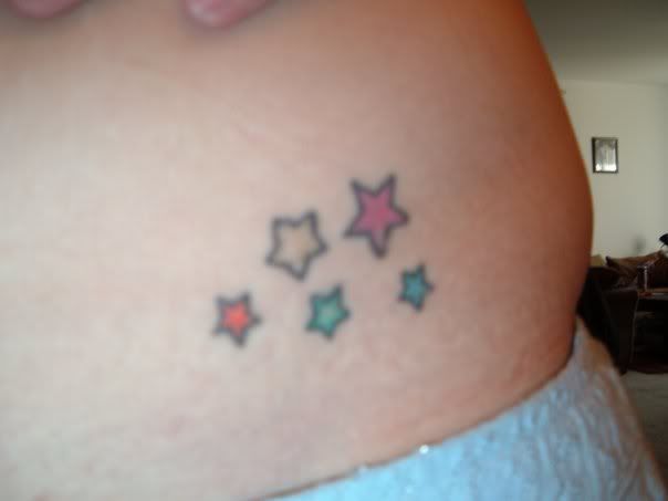 the stars are sibling tattoos and the ship is for my husband 