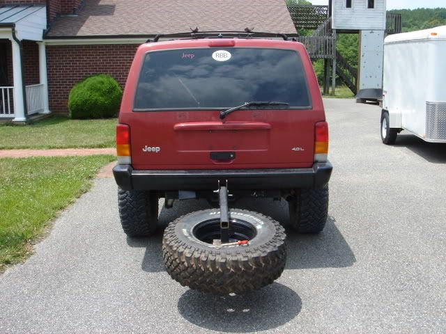 Jeep cherokee external spare tire mount #1