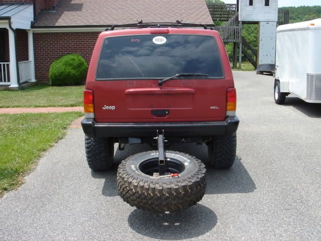 Rear spare tire mount jeep cherokee #3