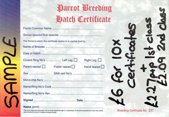 Hatch Certificate