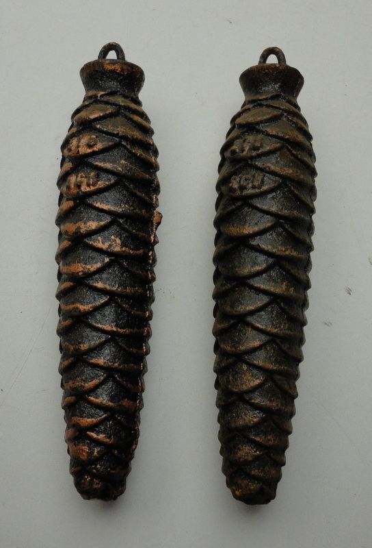 Pair of Pinecone Cuckoo Clock Weights Cast Iron Black Forest 275 SCH 10 oz eBay