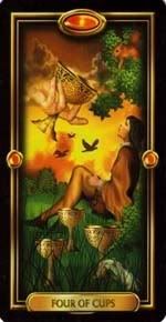 The four of cups tells us that