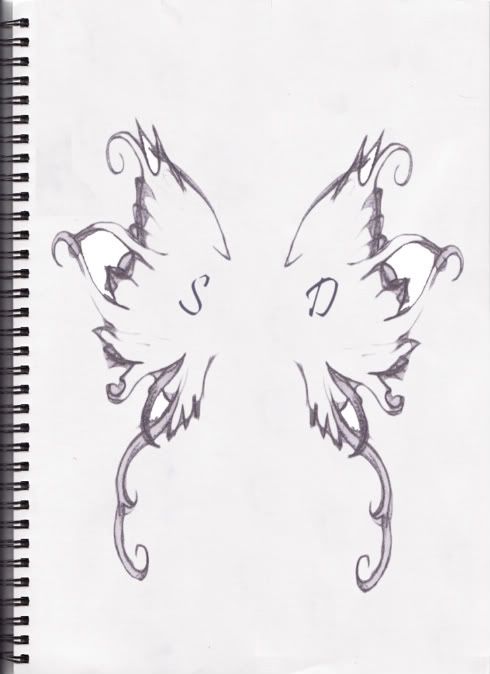 Butterfly Wing Tattoo Design