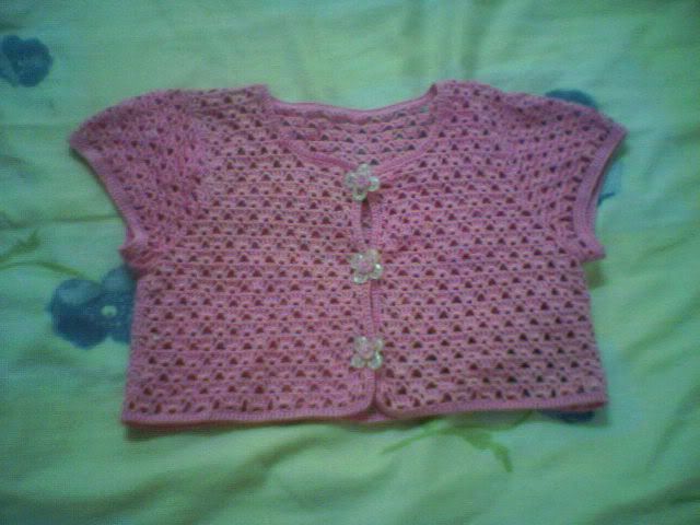 Heidi's Crochet Scrapbook / Pink mix circular cardigan