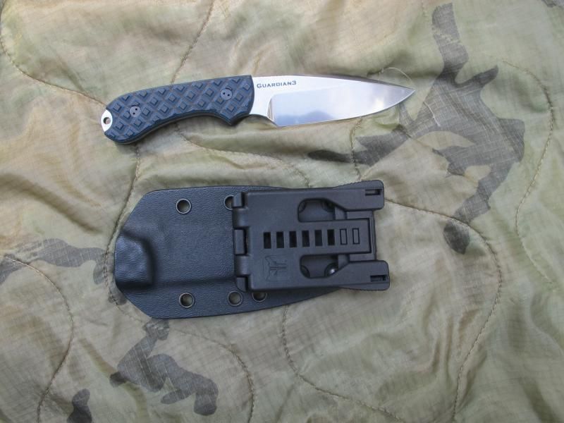 Brand New Bradford Knives Guardian 3 with Mirror Finish and Kydex Sheath