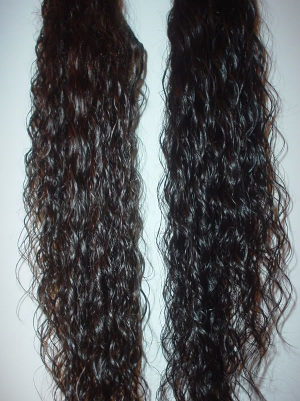 Unique Wiiv Deep Wave 18 inch color #2 after wash on right