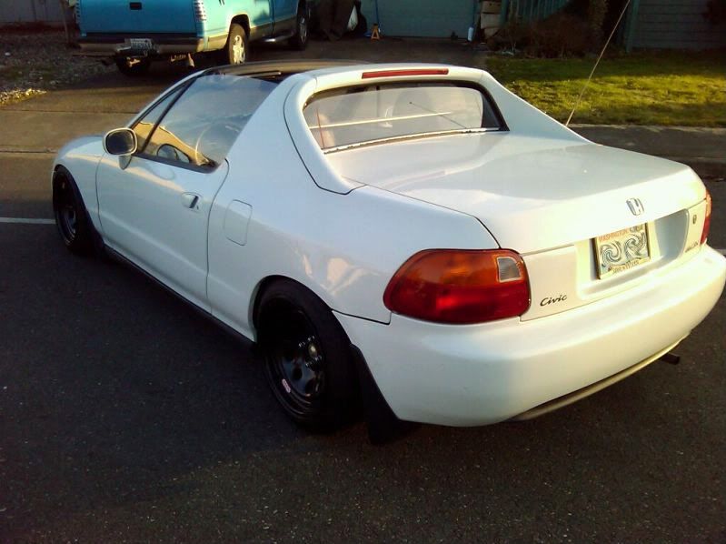 Frost White K20 Swapped Honda Del Sol Stanced Snohomish County 6000