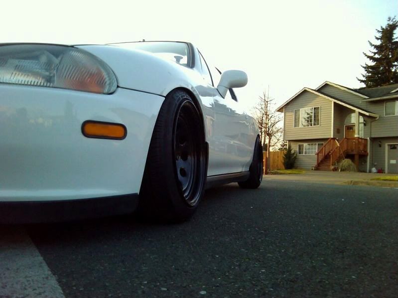 Frost White K20 Swapped Honda Del Sol Stanced Snohomish County 6000