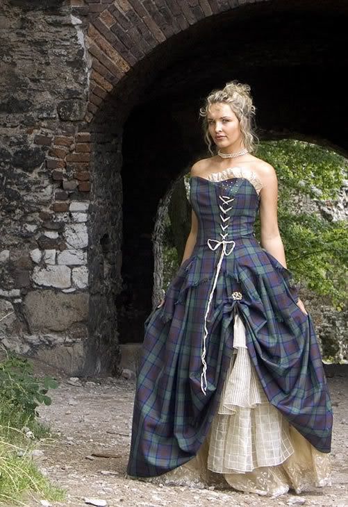 Tartan Wedding Dress Pictures, Images and Photos