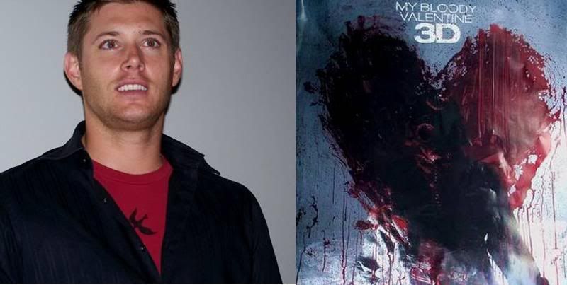 Jensen Ackles and the My Bloody Valentine 3D concept poster at the 2008 San Diego Comic Con