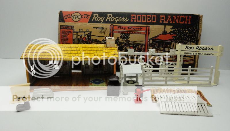 Vintage Roy Rogers Rodeo Ranch Play Set Toy Marx 1950s Partial Set 