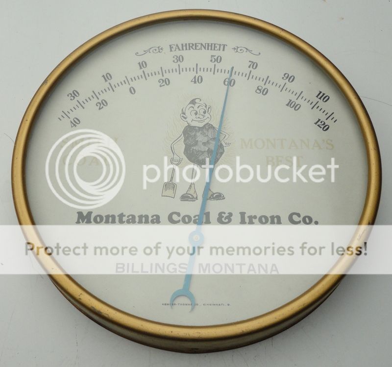   Co Billings Montana Smith Coal Thermometer Kemper Thomas Co.  