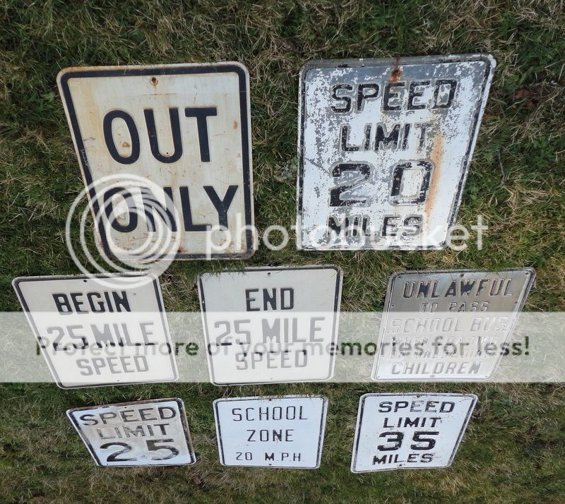 Great Lot of 8 Vintage Street Signs. All 8 are about 24 x 18. See 