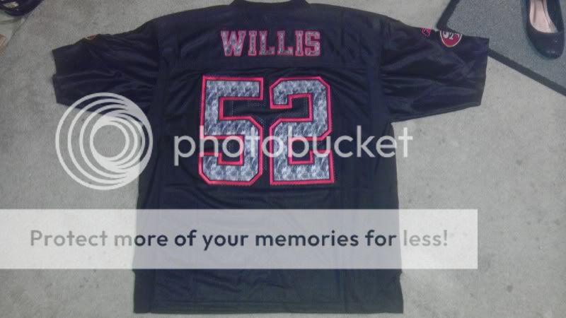 Authentic United Sideline Patrick Willis 49ers Jersey size XL 52 SEWN 